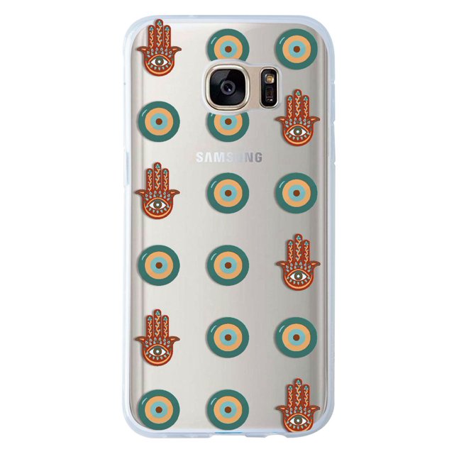 Funda para Galaxy S7 Ojo Turco Patrón, Uso Rudo, InstaCase Protector para Galaxy S7 Antigolpes, Case Ojo Turco Patrón