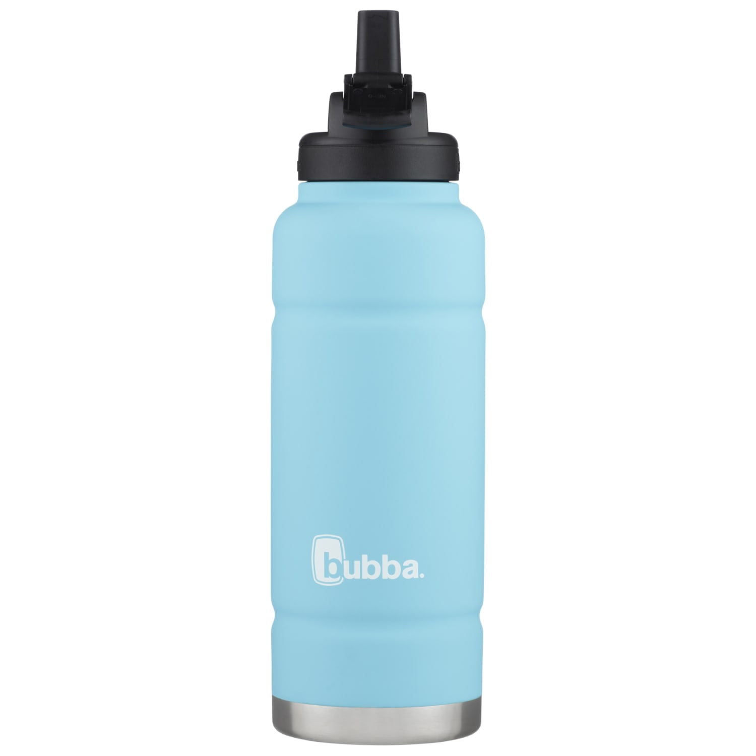 bubba Stainless Steel Trailblazer Water Bottle with Straw, Rubberized Pool Blue, 40oz.