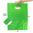thumbnail image 5 of Green Merchandise Plastic Glossy Retail Bags 200 Pack 9" x 12" with 1.25 mil Thick - Die Cut Handles - Perfect for Shopping, Party Favors, Birthdays, Children Parties - Color Green - 100% Recyclable, 5 of 7