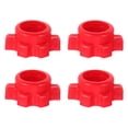 thumbnail image 1 of Red Durable PE Dumbbell Bar Nut Screw Clamp for Fixation 4 Pcs Easy to Install and Remove, 1 of 9