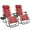 Red, variant on Kemon Zero Gravity Folding Lounge Outdoor Patio Adjustable Reclining Chair with Pillows and Cup Holders for Beach Set of 2, Red