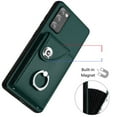 thumbnail image 5 of Wallet Case Compatible for Samsung Galaxy S20 FE with Card Holder, Rotation Finger Ring Kickstand Card Slots Case, Classic PU Leather Shockproof Magnetic Button Cover for Galaxy S20 FE, Green, 5 of 7