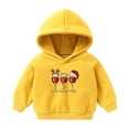 thumbnail image 1 of lcziwo Sweat à Capuche Graphique avec Verres à Vin Rouges pour Fille Tout-Petit pour Automne Hiver 2024 Imprimé Amusant Sweat à Capuche Graphique Vêtements de Noël pour Enfants 2-7 Ans Offres Quotidiennes d'Aujourd'hui Jaune, 3 Ans, 1 of 7