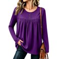 thumbnail image 2 of Base Layer Tops for Women Long Sleeve Crew Neck Fall Winter Undershirt Casual Base Layer Top 2XL, 2 of 6