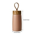 thumbnail image 2 of Piwvid Stainless Steel Vacuum Insulation Flask - Hot & Cold Beverage Insulated Bottle for Travel, 5-Hour Temperature Retention - Leak-Proof Plastic Bamboo look Lid, 8 oz Capacity, 2 of 3