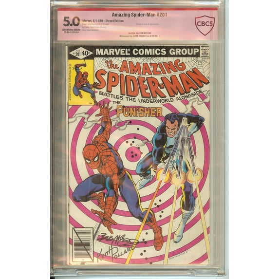 Amazing Spider-Man #201 CBCS 5.0 Signed Bob McLeod, Keith Pollard