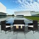 thumbnail image 2 of Juego de Conversación Zimtown de 4 piezas de Ratán PE con cojines y mesa de cristal, 2 of 9