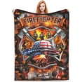 thumbnail image 5 of Firefighter Gifts Fire Fighter Throw Blanket Soft Fleece Flannel Bedding Fireman Gifts for Men Boys Girls Lovers Adults Stuff for Couch Sofa Bed Room Decor, 5 of 8