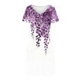 thumbnail image 4 of Dresses for Women Short-sleeved V-neck Summer Print Casual Dress, 4 of 5