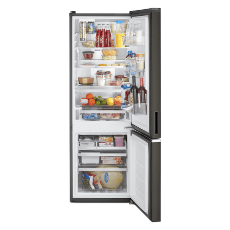 Whirlpool - 12.7 Cu. Ft. Bottom-Freezer Counter-Depth Refrigerator - Black stainless steel