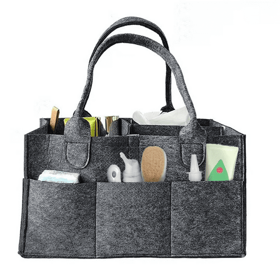 AWLYLNLL Baby Diaper Caddy Organizer Nursery Basket Set Baby Basket Gift Registry Baby Shower List Baby Must Haves Essentials Neutral Baby Stuff For Newborn - Black