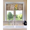 thumbnail image 6 of Watercolor Sunflower Bee on Wood Curtain Valances for Kitchen Windows,Rod Pocket Short Valance Home Quote Brown Wooden Window Treatment for Living Room Bathroom Bedroom,42" x 18"-1 Panel, 6 of 9