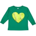 thumbnail image 3 of Inktastic Tennis Ball in Heart Boys or Girls Long Sleeve Toddler T-Shirt, 3 of 5