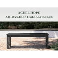 thumbnail image 4 of Outdoor Bench, Two Person Poly Lumber Porch Bench, Weatherproof Garden Bench That Never Rot and Fade, All-Weather Patio Bench Suit for Garden, Porch, and Park(Black), 4 of 6