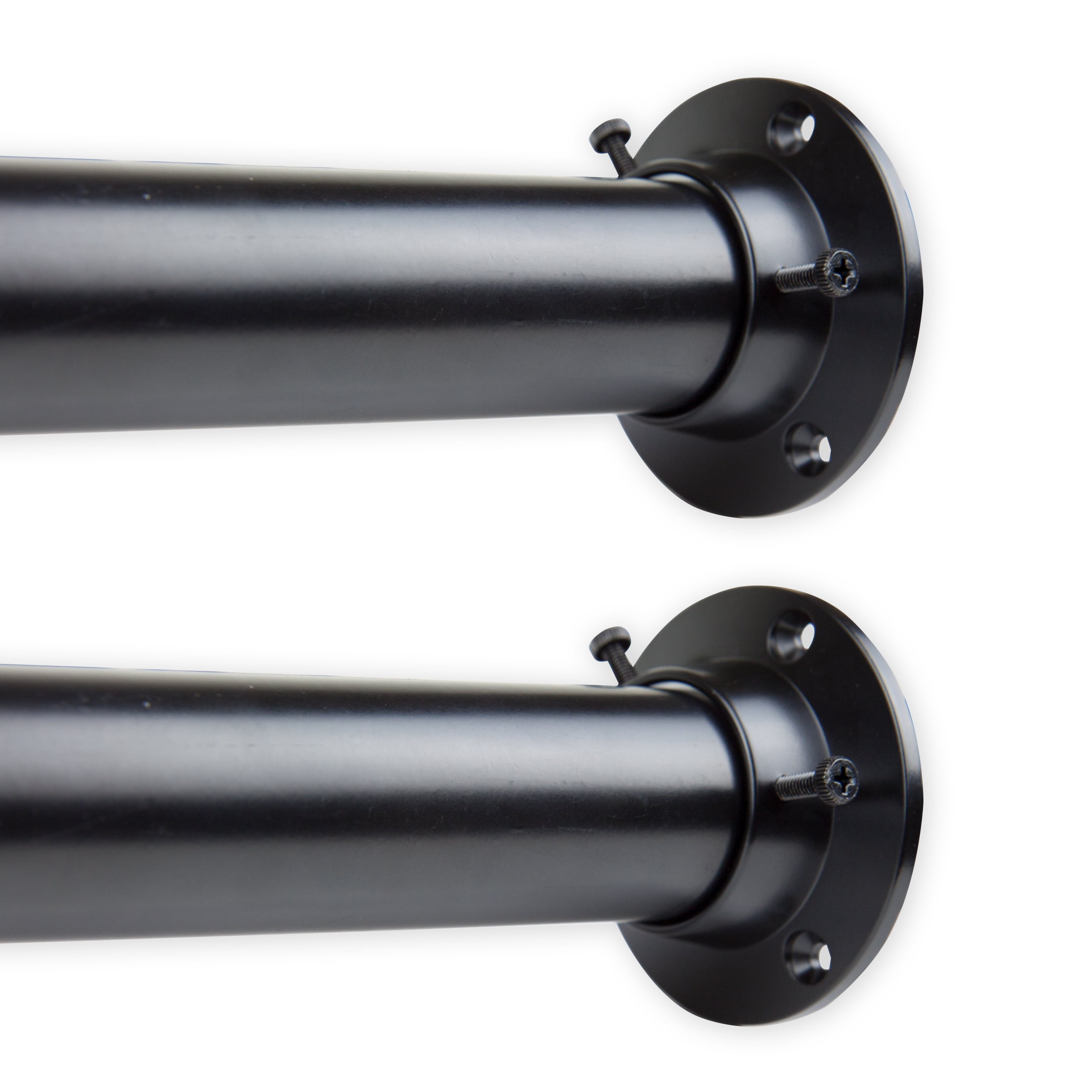 1.5" Adjustable 28-48 inch Room Divider Rod and Socket Set - Black