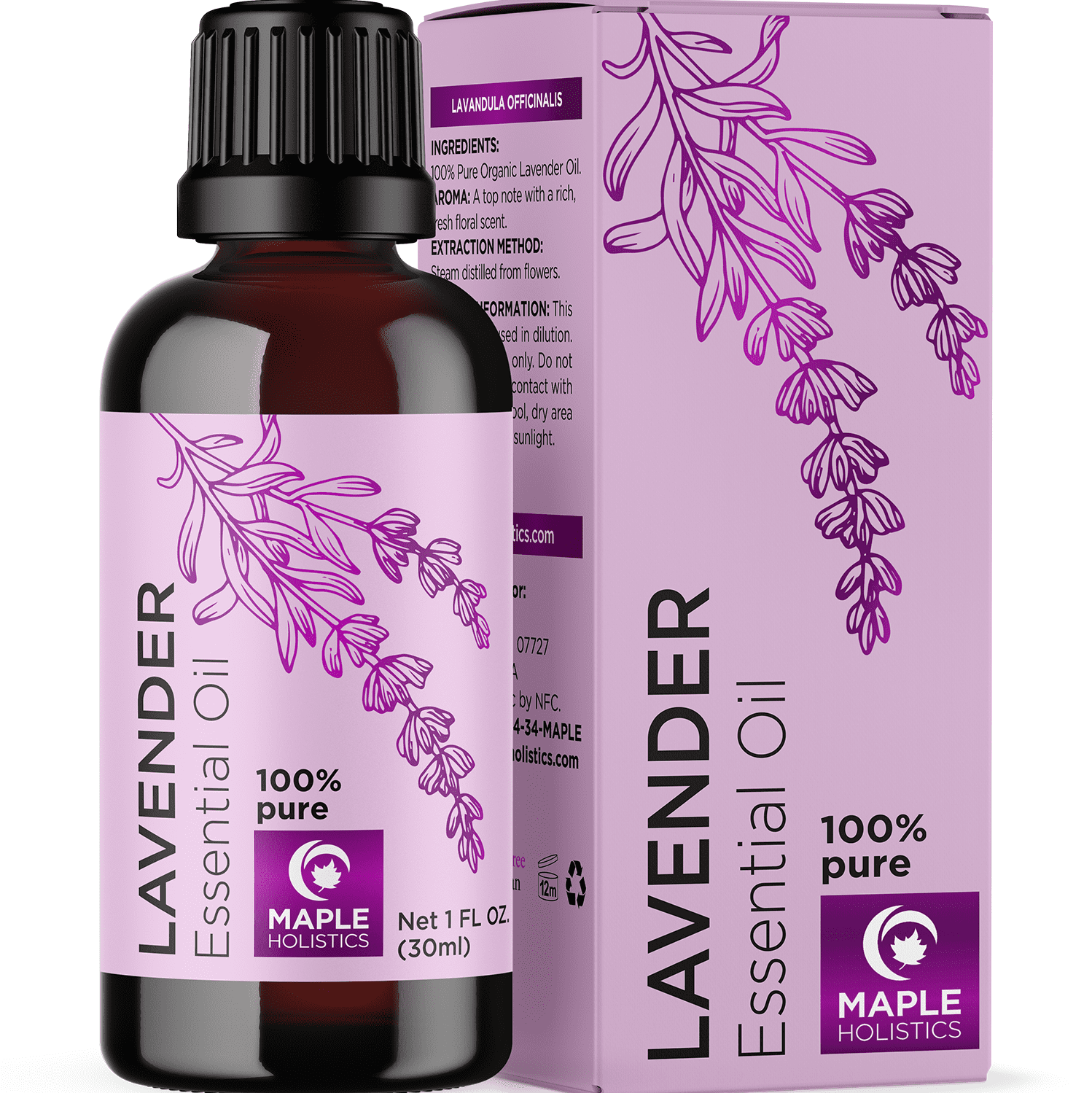 Maple Holistics Lavender Essential Oil 100 Pure, 1oz