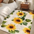 thumbnail image 5 of Vintage Sunflower Area&nbsp;Rug 3x5ft Watercolor Yellow Floral Non-Slip&nbsp;Washable Square&nbsp;Rugs Soft Felt Indoor Floor Mat for Bedroom Kitchen Living Room Bathroom, 5 of 9