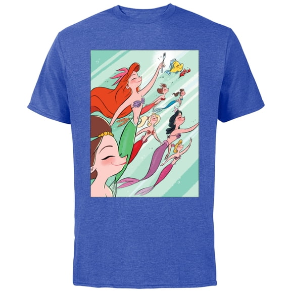 Disney Princess Ariel and her Sisters - Short Sleeve Cotton T-Shirt for Adults - Customized-Royal Heather