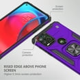 thumbnail image 3 of Circlemalls Case for Motorola Moto G52, Tempered Glass Screen Protector, Ring Stand Shockproof Cover-Purple, 3 of 4