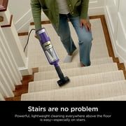 Shark POWERDETECT Corded Stick Vacuum, Carpet and Hardfloors, Pet Friendly, with DuoClean Detect Technology, Self-Cleaning Brushroll, HZ4002 Purple