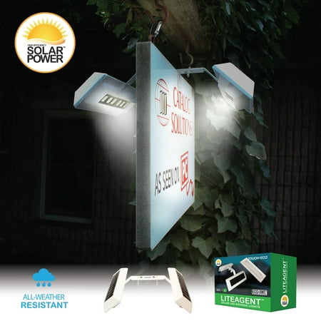 Special Lite Outdoor Lighting - LITE AGENT: Dual Solar Sign/Post Accent LED Lights- Set of 2