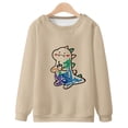 thumbnail image 2 of Fesfesfes Long Sleeve Shirt Men Casual Round Neck Sweater Dinosaur 3D Print Pullover Long Sleeve Tops Sale on Clearance, 2 of 6