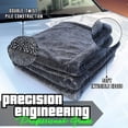thumbnail image 5 of Microfiber Car Drying Towel 1300 GSM Double Twisted Loop – Premium Extra Large Auto Wash Towel for Cars Trucks SUV - Super Absorbent Detailing Cleaning Cloth XL 40x24 1-Pack (Gray), 5 of 7