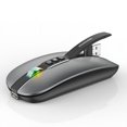 thumbnail image 3 of M113 Wireless Bluetooth-compatible Mouse 2.4G/Bluetooth-compatible 5.1 Dual Mode 2400dpi Mute Mouse For Pc Laptop silver, 3 of 5