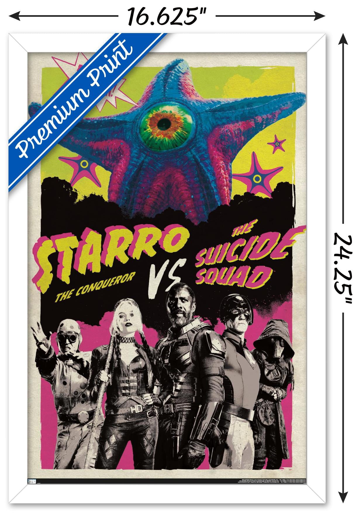 DC Comics Movie The Suicide Squad - Starro The Conqueror Wall Poster, 14.725" x 22.375", Framed