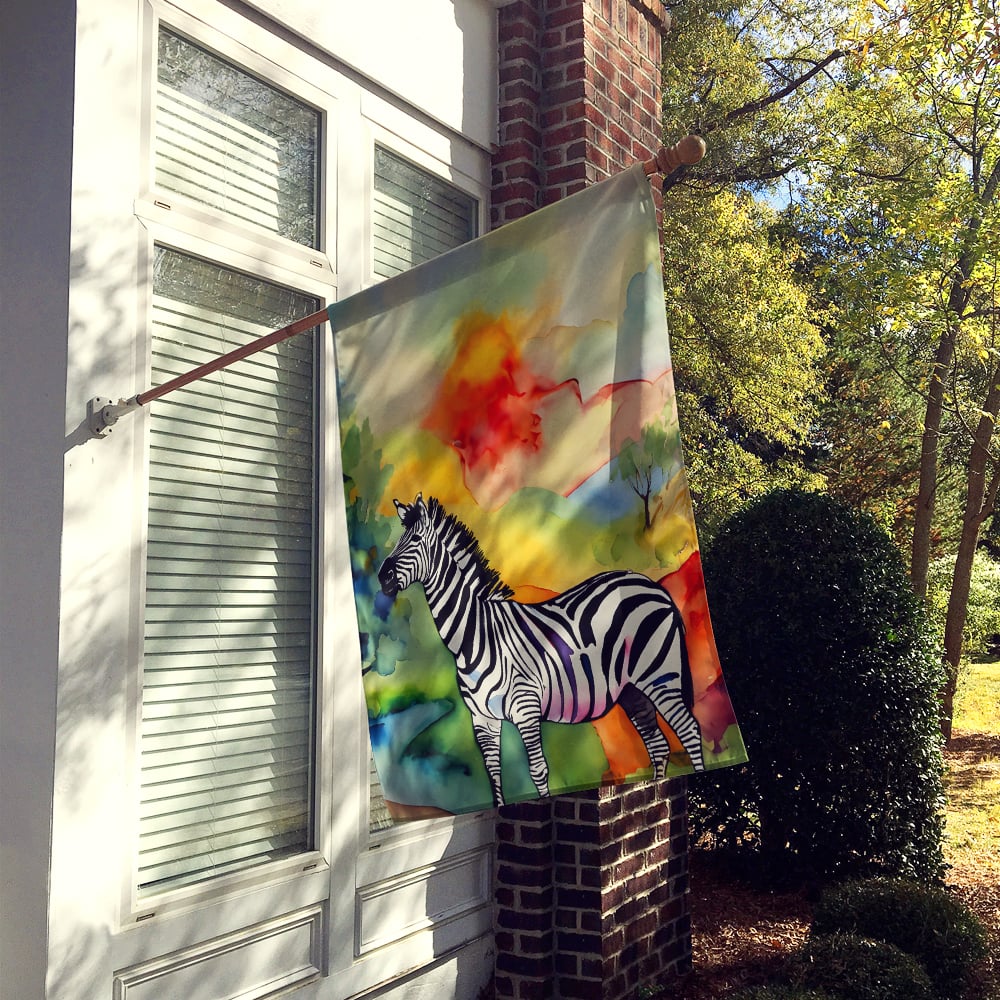Zebra House Flag 28 in x 40 in