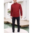 thumbnail image 3 of FEOYA Casual Business Tops for Men Long Sleeve Dress Shirts Stretch Slim Fit Shirts Button Down Blouses Formal Work Shirts Solid Color for Dating Wedding Working Talking Speeches Travel XL, 3 of 6