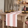 thumbnail image 2 of Coral Red White 48 Inch Table Runner, Modern Gradient Vertical Stripes Geometric Farmhouse Dresser Scarf Cotton & Linen Tablerunner for Dining/Kitchen Island/Holiday Party Décor 13" x 48", 2 of 9