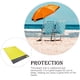 thumbnail image 5 of Naiovety Estera de playa plegable Manta para exteriores sin arena Cojín de bolsillo con cremallera con estacas Deportes acuáticos Amarillo, 5 of 6