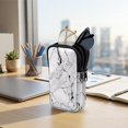thumbnail image 7 of SEANATIVE Neoprene Eyewear Pouch Zipper Glasses Case Shockproof Anti-Scratch Eyeglasses Case Lightweight Women Men Sunglasses Holder Bag for Outdoor Office Travel, White Marble Black Crack, 7 of 7