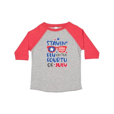 

Inktastic Stayin Fly on the 4th of July with Glasses Gift Toddler Boy or Toddler Girl T-Shirt