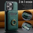 thumbnail image 3 of Decase Compatible with iPhone 16 Pro Max 2 in 1 Detachable Card Bag RFID Blocking Wallet Case,Durable PU Leather Wallet Magnetic Case with Card Holder Card Slots Phone Cover with Ring Stand,Green, 3 of 7