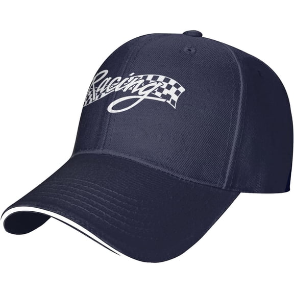 I'd Rather Be Drag-Racing Sun Hats Black Sandwich Bill Cap Adjustable Fashion Trucker Hat for Women Men
