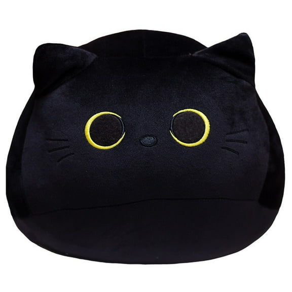 3D Black Cat Plush Toy Pillow Cute Plush Toy Shape Cat Design Sofa Fat Pillow