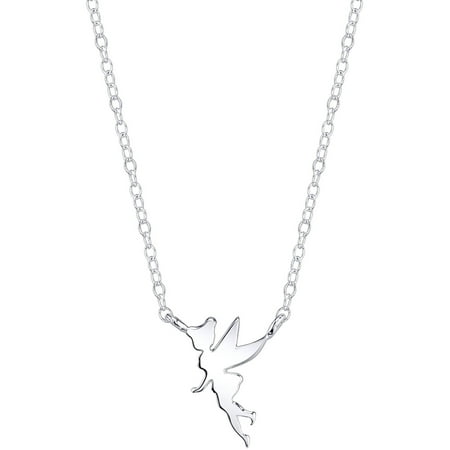 - Disney Tinkerbell Women's Sterling Silver Station Necklace