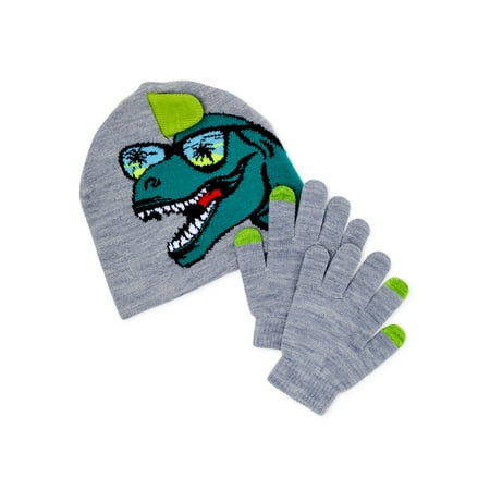 Wonder Nation Dinosaur Hat and Tech Glove Set, 2 piece, One Size Fits Most