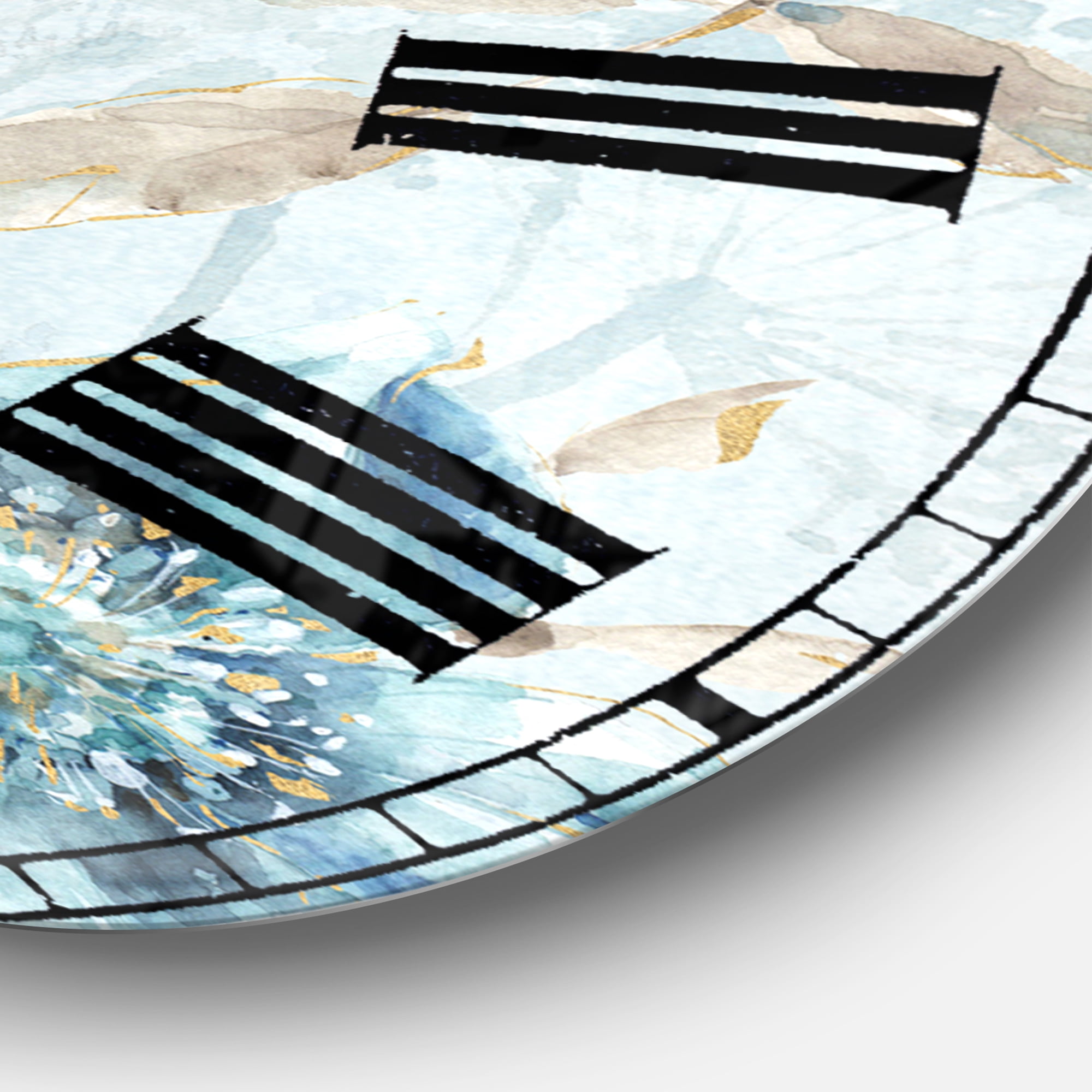 Designart Oversized Multicolor Analog Round Modern Traditional Wall Clocks, CLM30944-C23