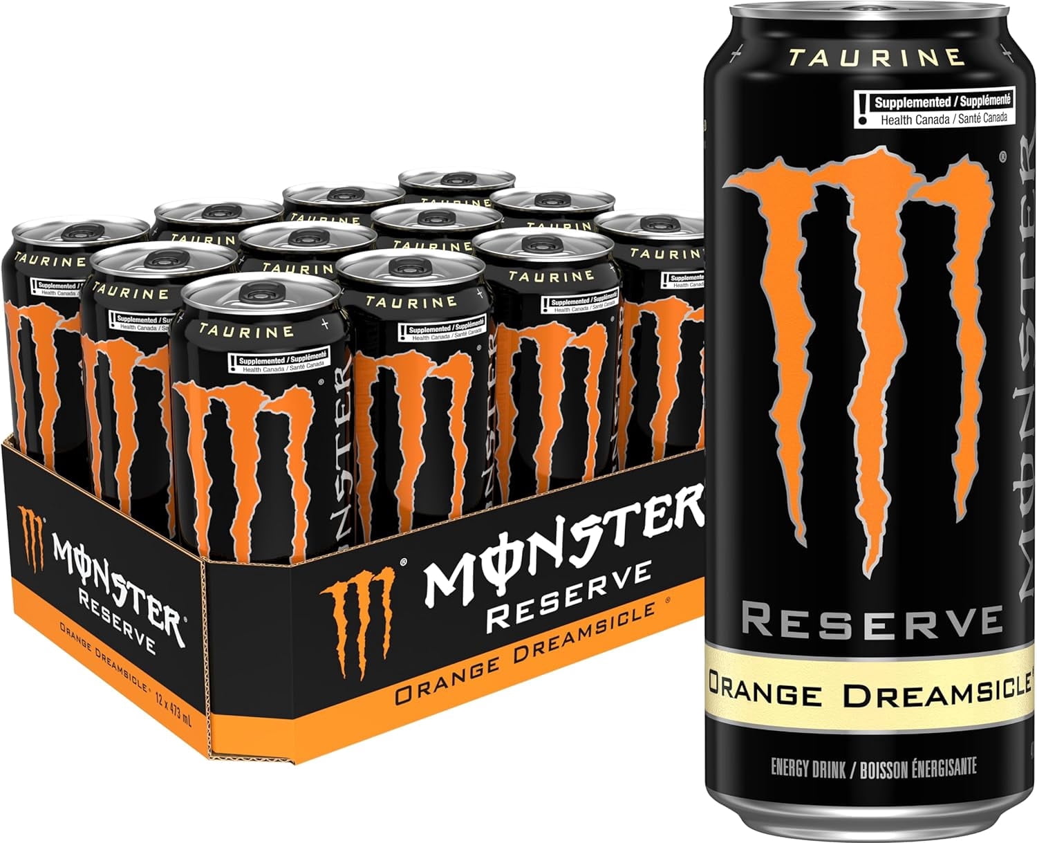 Monster Energy Reserve Orange Dreamsicle Can 12 Pack 16 fl oz, imported from Canada