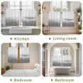 thumbnail image 6 of Grey Ombre Kitchen Curtains, Summer Minimalist Ocean Waves Light Filtering Window Curtain Panels, 2Pcs Rod Pocket Window Treatments Set for RV Dining Room Study Room 42x54 Inches, 6 of 9