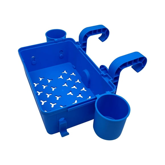 asddcavvf Storage With 2 Pool Cup Holder Above Ground Pool Storage Stretchable Pool Toy For Most Frame Pools Pool Accessories Swimming Pool Storage Container