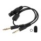 thumbnail image 2 of Xlr To Ga Dual Plug Cable Adapter For Airbus Headphone Adapter For Aviation Headphones With 5 Pin, 2 of 3