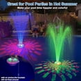 thumbnail image 3 of Floating Pool Fountain with Underwater Light Show,Pool Water Fountains Pool Fountains with Anchor,2 Spray Modes Swimming Pool Fountain Pump,Pool Fountain for Inground Above Ground Pools-1PC, 3 of 6