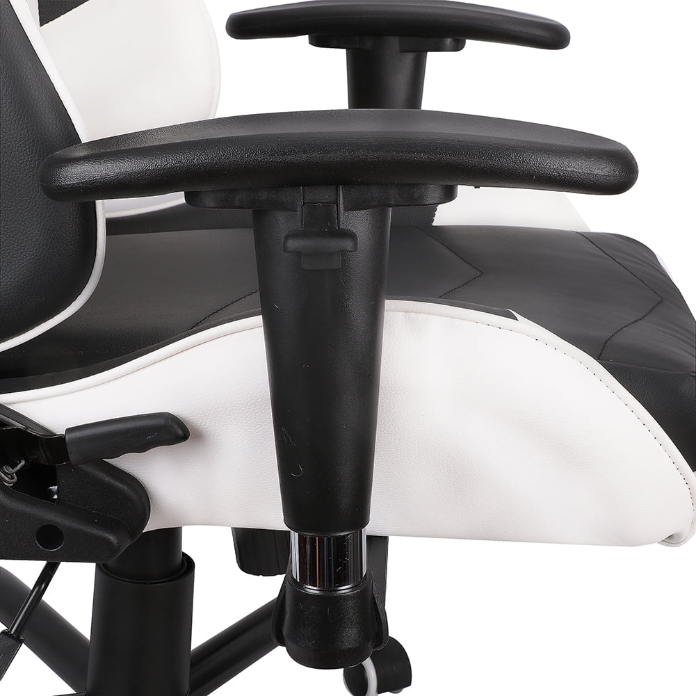 Kepooman Gaming Chair Computer Game Chair Office Chair Ergonomic High Back PC Desk Chair, Height Adjustment Swivel Rocker with Headrest and Lumbar Support Lumbar Pillow, White Kepooman Gaming Chair Computer Game Chair Office Chair Ergonomic High Back PC Desk Chair, Height Adjustment Swivel Rocker with Headrest and Lumbar Support Lumbar Pillow, White