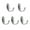 Silver Tone, variant on 5pcs Wall Hooks Zinc Alloy Hook Caps Coat Key Towel Wall Bathroom DIY Hanger w Screws Gold Tone