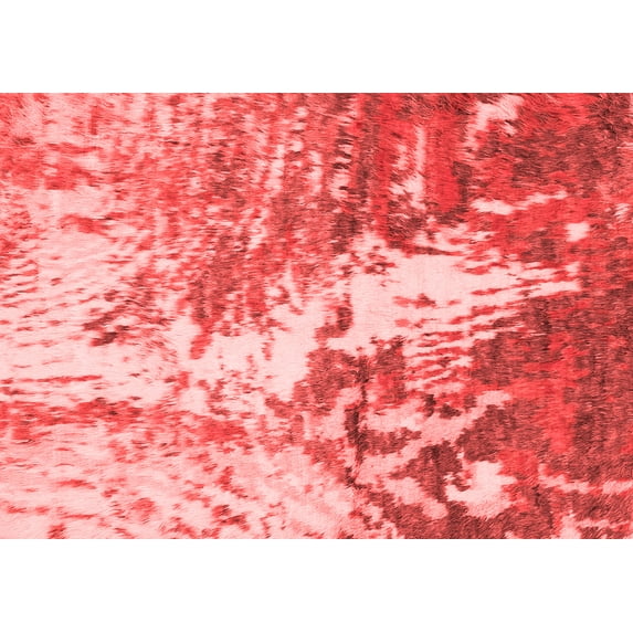 Ahgly Company Machine Washable Indoor Rectangle Abstract Red Modern Area Rugs, 2' x 5'
