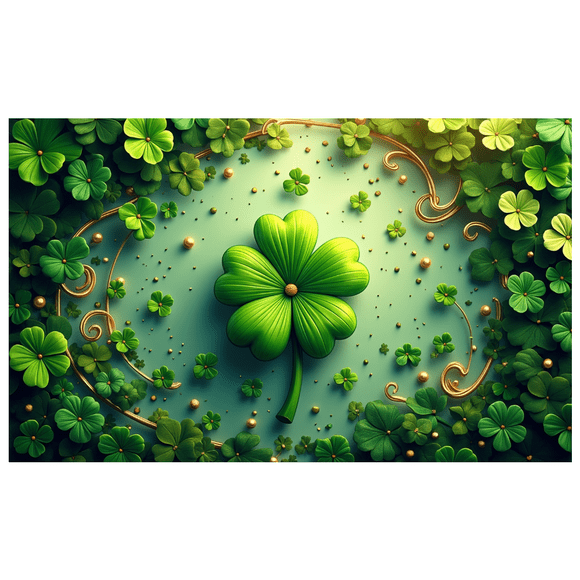 Cloverleaf Greenery Theme Background Banner Party Decorations St Patrick's Day Decor Event Backdrop Celebration Photography Props